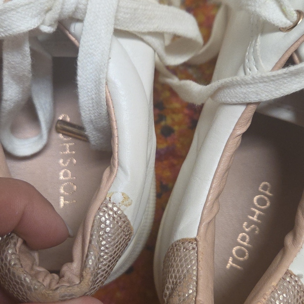 Topshop Rose Gold Sneakers - Picture 4 of 8